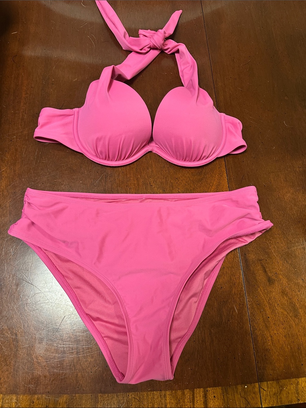 Pink Women’s Halter Bikini Set